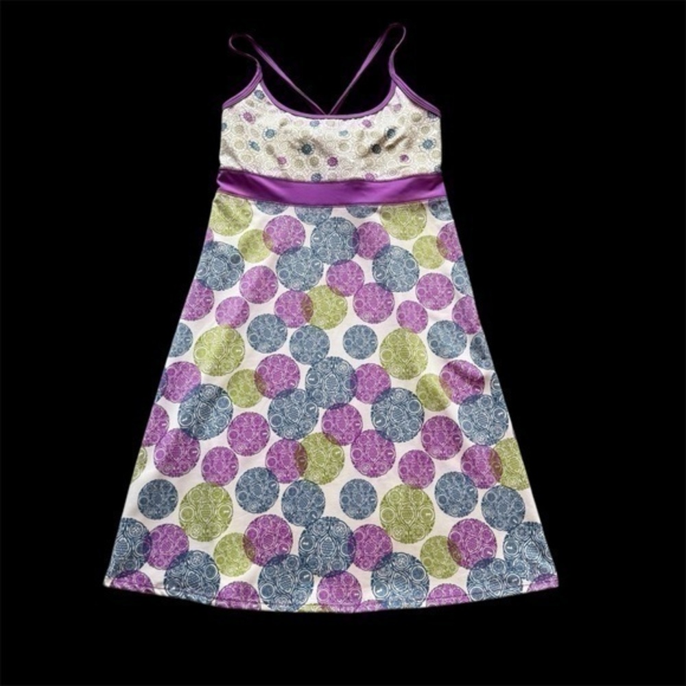 Athletic sporty Lola pastel geometric dress with built in sports bra